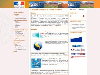 Site de consulat de France au Maroc : Demande de visa