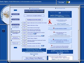 Site de ministère de santé en Algérie sur sante.dz