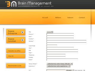 Brain management au Maroc: Recrutement à Casablanca par dépot de CV