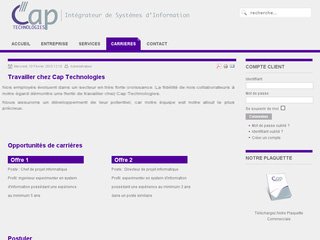 CAP Technologies au Maroc: Recrutement en informatique à Rabat