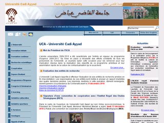 Ucam.ac.ma: Site université Cadi Ayyad à Marrakech