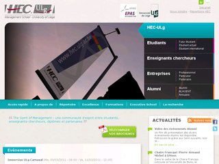 www.hec.ulg.ac.be: Site HEC-Business School de ULG en Belgique