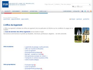 ULB Bruxellles et les offres de l’office de logement aux étudiants