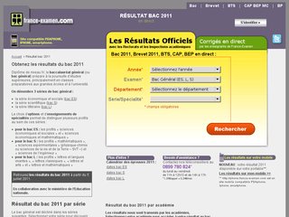 Résultats de Bac 2011 en France en ligne sur france-examen.com