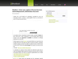 Shotbot.fr: capture d’image miniature ascreen d’un site en pixels