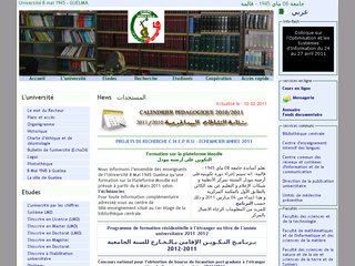 www.univ-guelma.dz: Universite de Guelma en Algérie