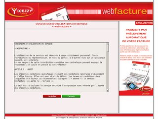 Web facture de Djezzy en Algérie pour les abonnés