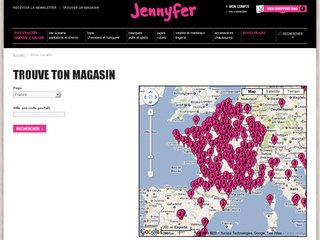 Liste des magasins Jennyfer de vêtement en ligne