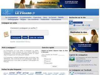 Leconjugueur.com: Site pour conjuguer un verbe francais en ligne