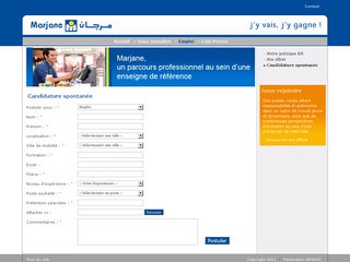 Candidature spontanée à Marjane en ligne