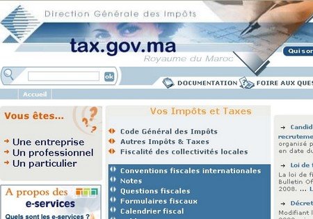 www.tax.gov.ma et le service SIMPL en ligne