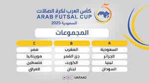 Coupe arabe futsal 2023: Calendrier des matchs  et Chaînes diffuseurs